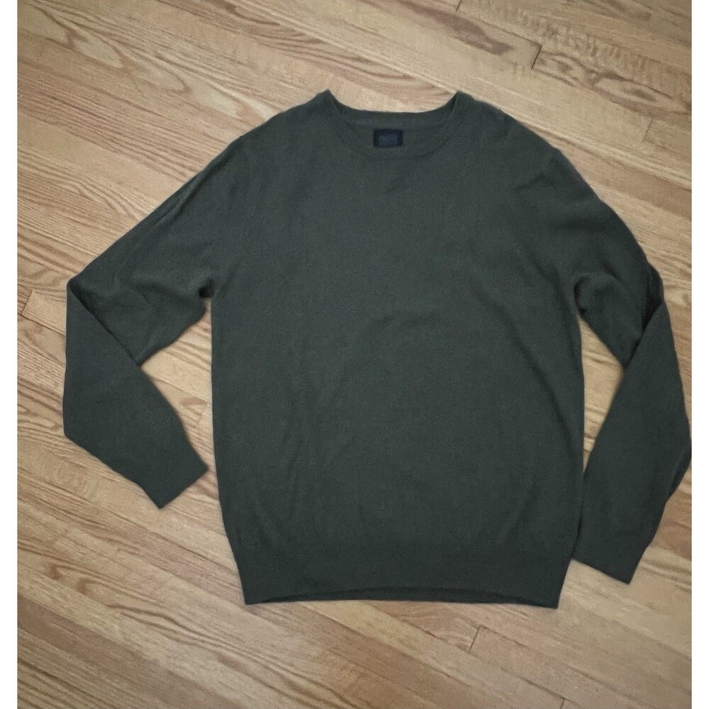 14th & Union Cashmere Cotton Blend Sweater Hunter Green Men's Medium